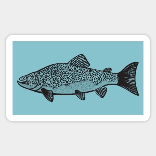 Brown Trout design - hand drawn freshwater fish art Magnet